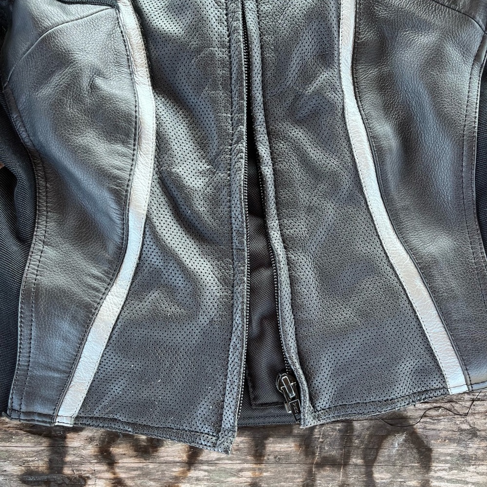 SEDICI BLACK LEATHER MOTO JACKET, racing jacket, no hardware, Womens XS - Picture 3 of 10